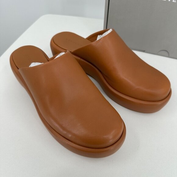 Everlane The Puffa Flatform in Brown Leather sz 7.5 Women's Chunky Platform Clog - Picture 2 of 12